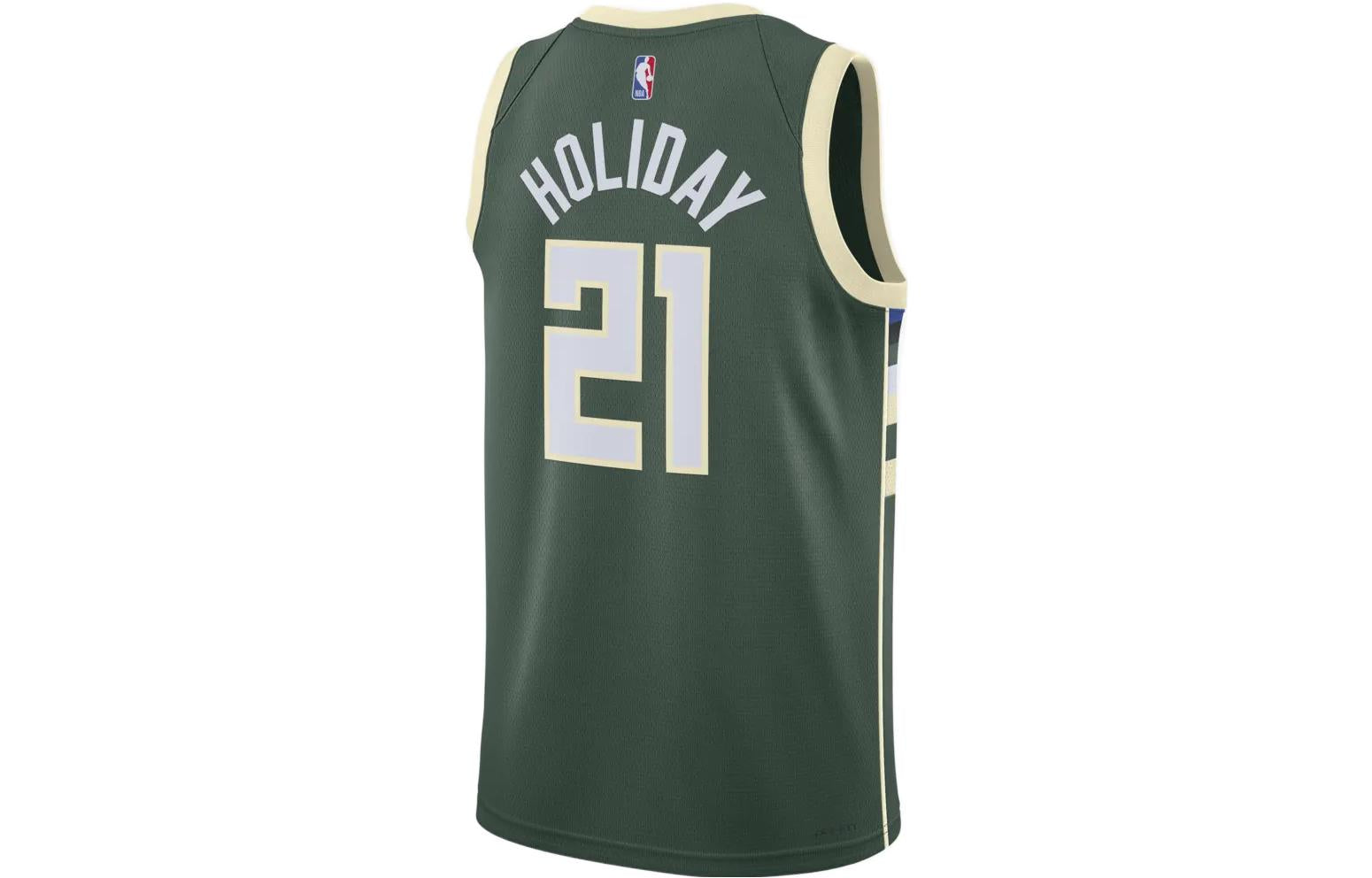 Nike Dri-FIT NBA Milwaukee Bucks Jrue Holiday Icon Edition 2022/23 Swingman Jersey DN2012-326