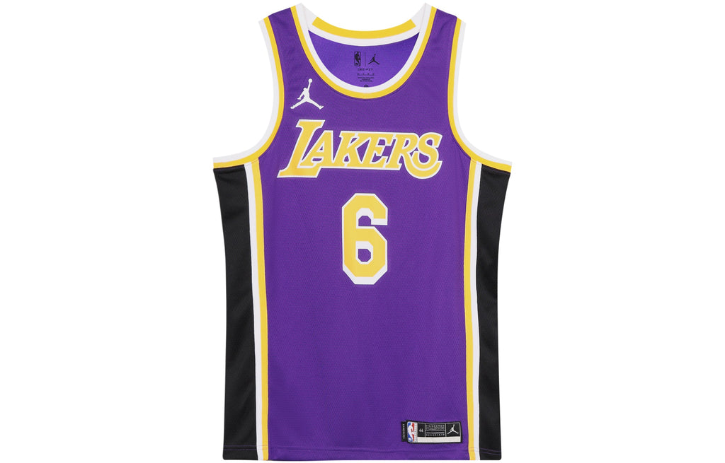 Men’s Nike NBA Quick Dry Sports Basketball SW Fan Edition Version Los Angeles Lakers Lebron James No. 6 Purple Jersey CV9481-513