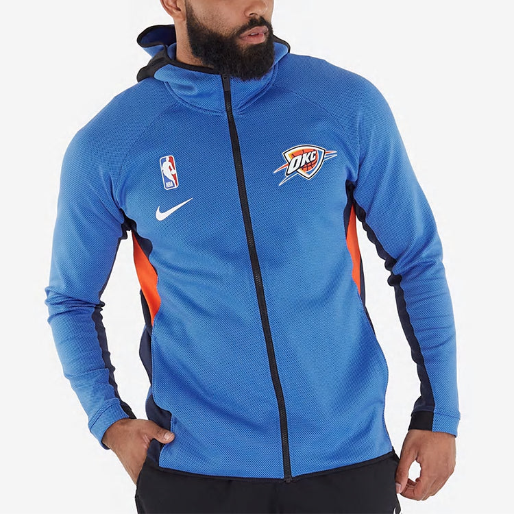 Men’s Nike NBA 19/ Season Thunder Jersey Jacket Blue AT8484-403