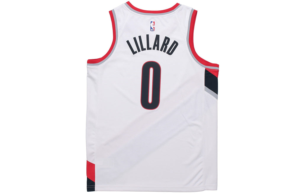 NBA Men’s Nike Damian Lillard Portland Trail Blazers SW Jersey White CW3607-106