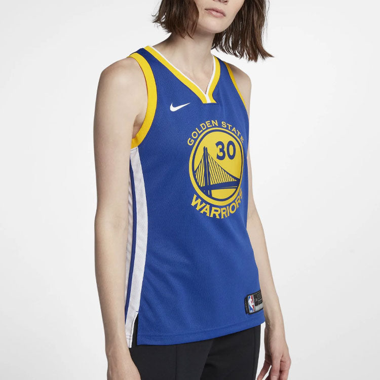 (WMNS) Nike NBA GS Warriors Away Icon Swingman Jersey ‘Curry-Blue’ 867034-495