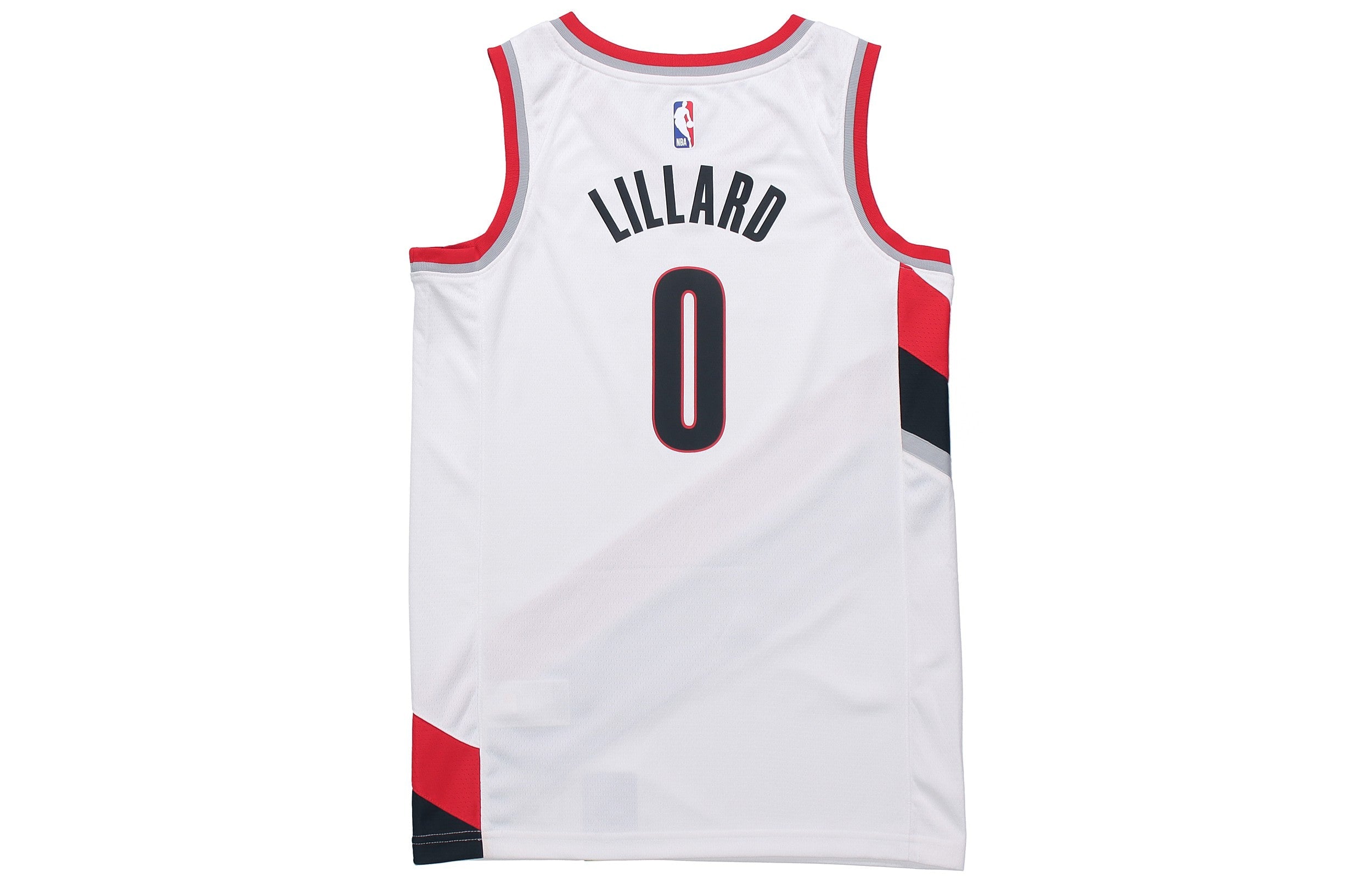 Damian Lillard Trail Blazers Association Edition Nike NBA Swingman Jersey ‘White Red Black’ 864445-100