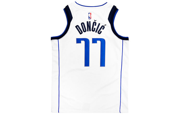 Nike Casual Sports NBA Dallas Mavericks Luka Doncic Swingman Jersey Men’s White 864411-102