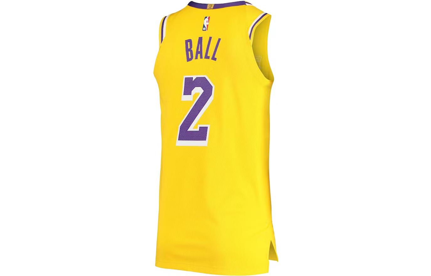 Nike NBA Los Angeles Lakers Lonzo Ball Engineered VK Jersey ‘Gold’ AA7265-728