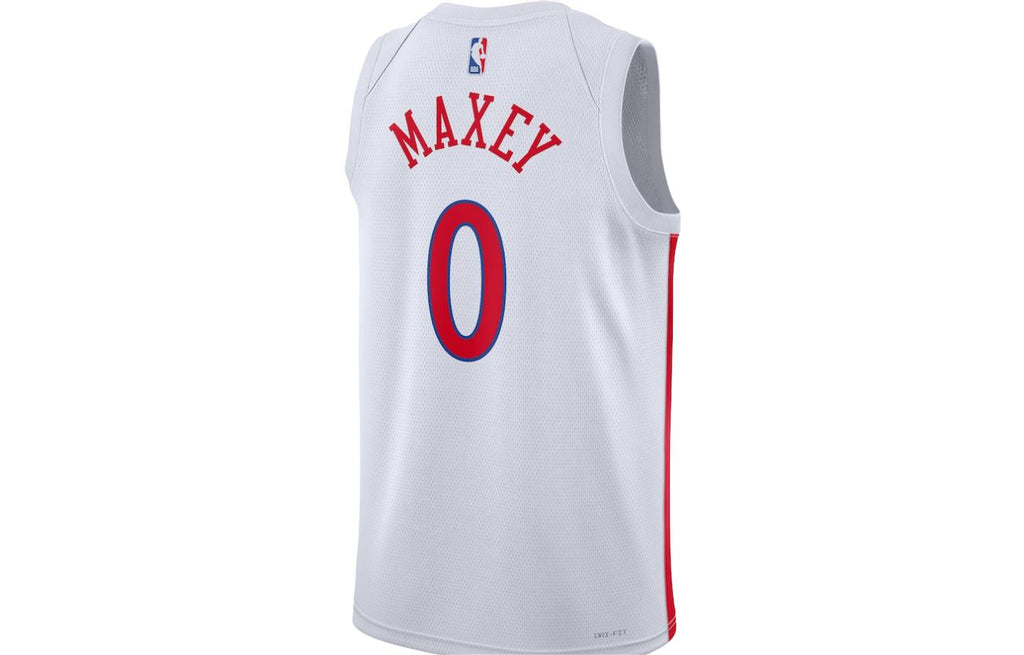 Nike x NBA Philadelphia 76ers Tyrese Maxey Jerseys ‘White’ DO9606-105