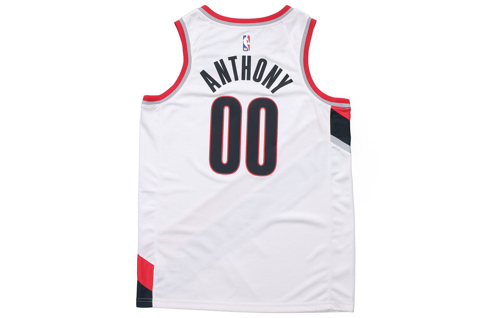 Nike NBA Stripe Quick Dry Basketball Jersey ‘White Black Red’ CW3607-100