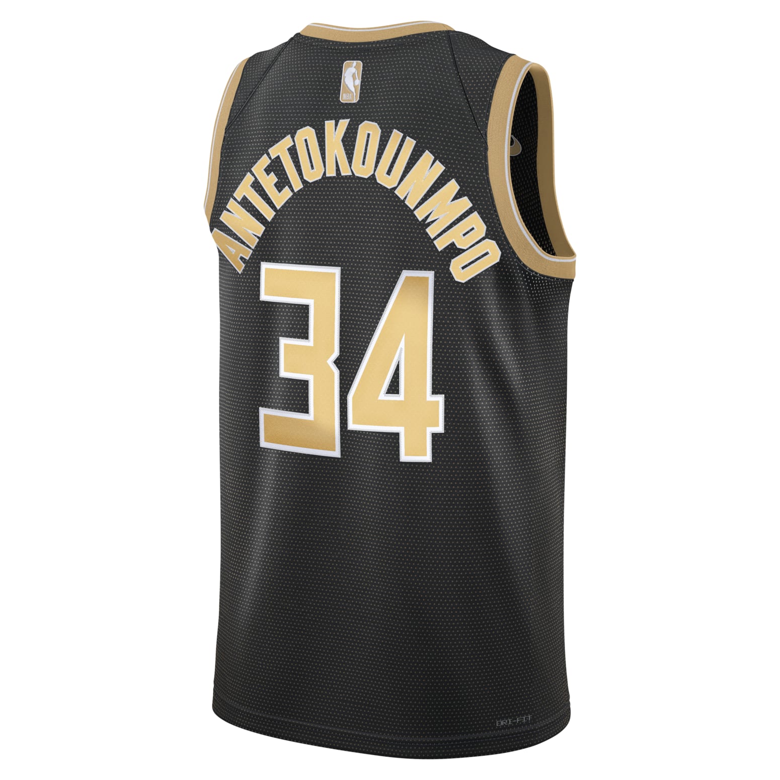 Nike Dri-FIT NBA Giannis Antetokounmpo Milwaukee Bucks 2024 Swingman Jersey ‘Black Gold’ FN5911-053