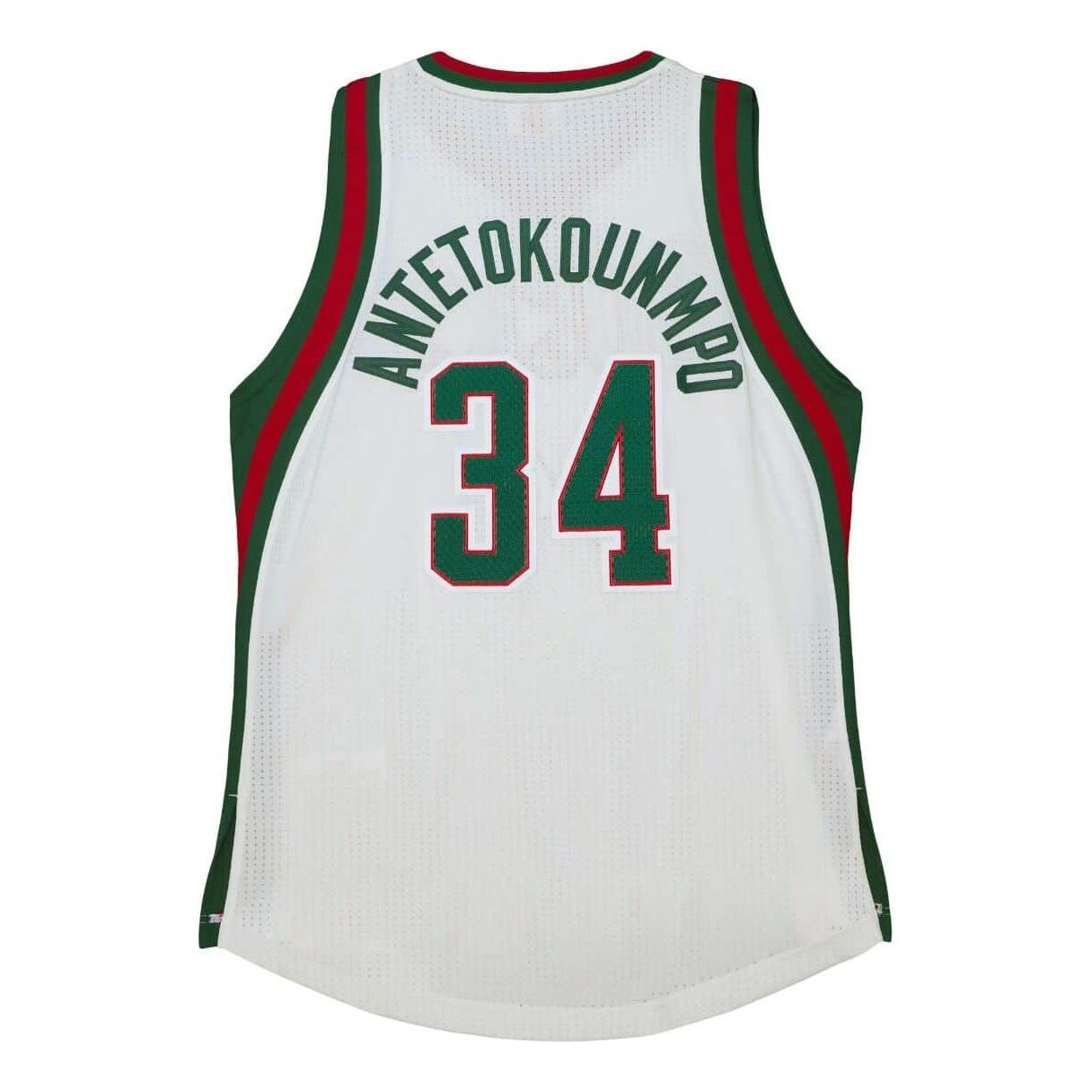 Mitchell & Ness x NBA Milwaukee Bucks Home 2013-14 Jersey ‘Giannis Antetokounmpo 34’ AJY45681-MBU13GANWHIT