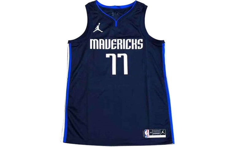 Nike NBA Basketball Jersey SW Fan Edition 20-21 Season Dallas Mavericks Doncic No. 77 Navy Blue Dark blue CV9474-421