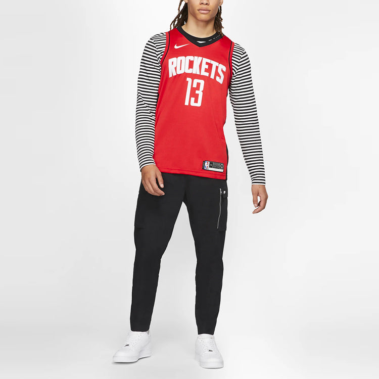 Nike NBA Casual Sports Basketball Jersey SW Fan Edition 19-20 Season Houston Rockets No. 13 Red BV7992-657