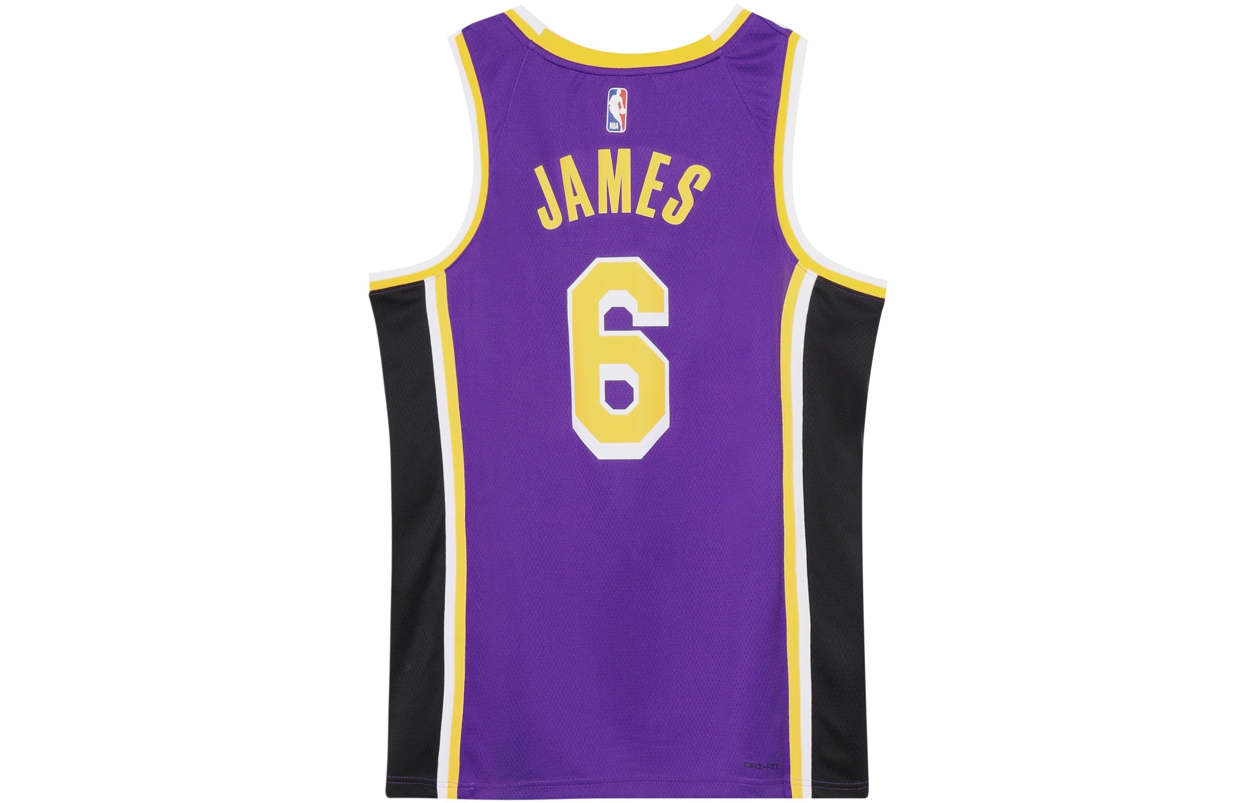 Men’s Nike NBA Quick Dry Sports Basketball SW Fan Edition Version Los Angeles Lakers Lebron James No. 6 Purple Jersey CV9481-513