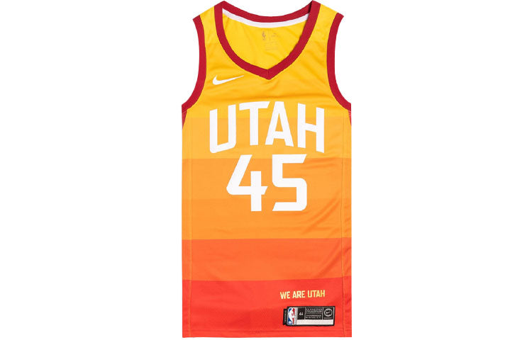 Nike NBA City limited SW Fan Edition 19-20 Season Utah Jazz 4 No. 5 Basketball Jersey/Vest Orange AJ4648-728