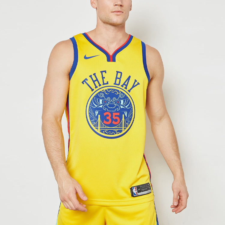 Nike Kevin Durant Nba City Ed Swingman Golden State Warriors Jersey Yellow 912101-729