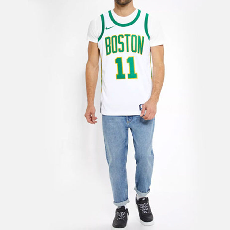 Nike NBA 18-19 Kyrie Irving Basketball Jersey ‘White Green’ AJ4596-101
