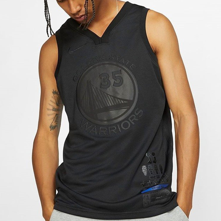 Nike MENS NBA Golden State Warriors Durant MVP Connected Jersey Black BQ5411-010