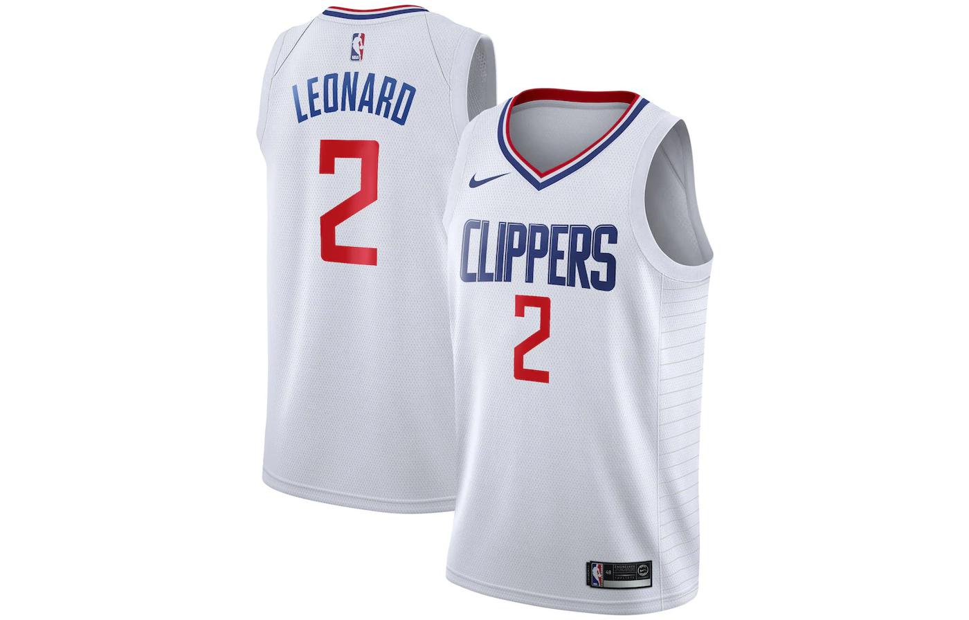 Men’s Nike NBA Retro Jersey Basketball Jersey/Vest SW Fan Edition Los Angeles Clippers Leonard No. 2 White 865185-107