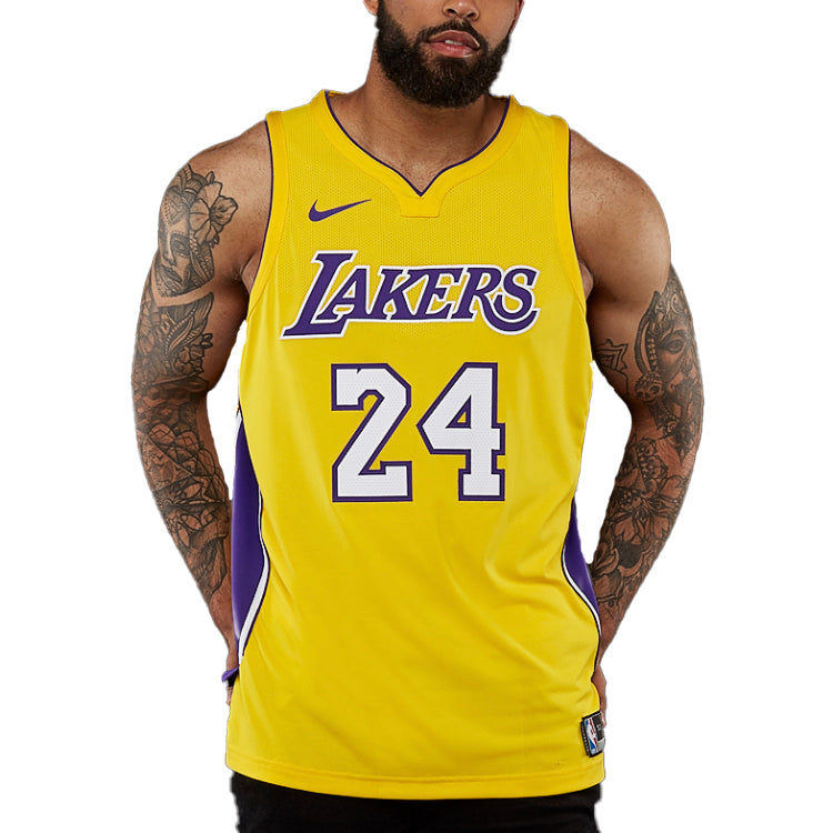 Nike Icon Edition Authentic NBA Jersey Sports Basketball Jersey/Vest AU Player Edition Lakers Kobe 24 Yellow AQ2107-728