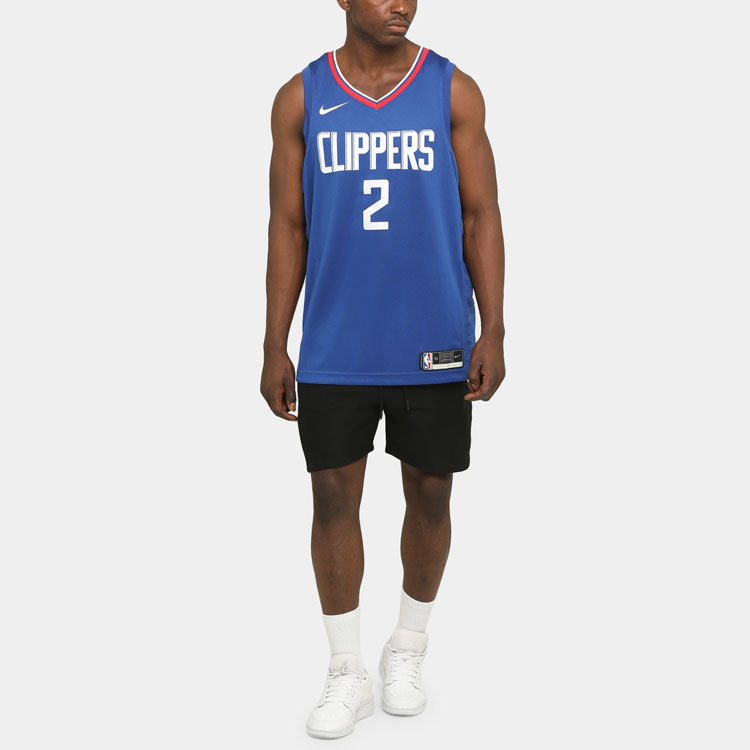 Nike NBA Sports Basketball Jersey SW Fan Edition Los Angeles Clippers Leonard 2 Blue CW3668-402