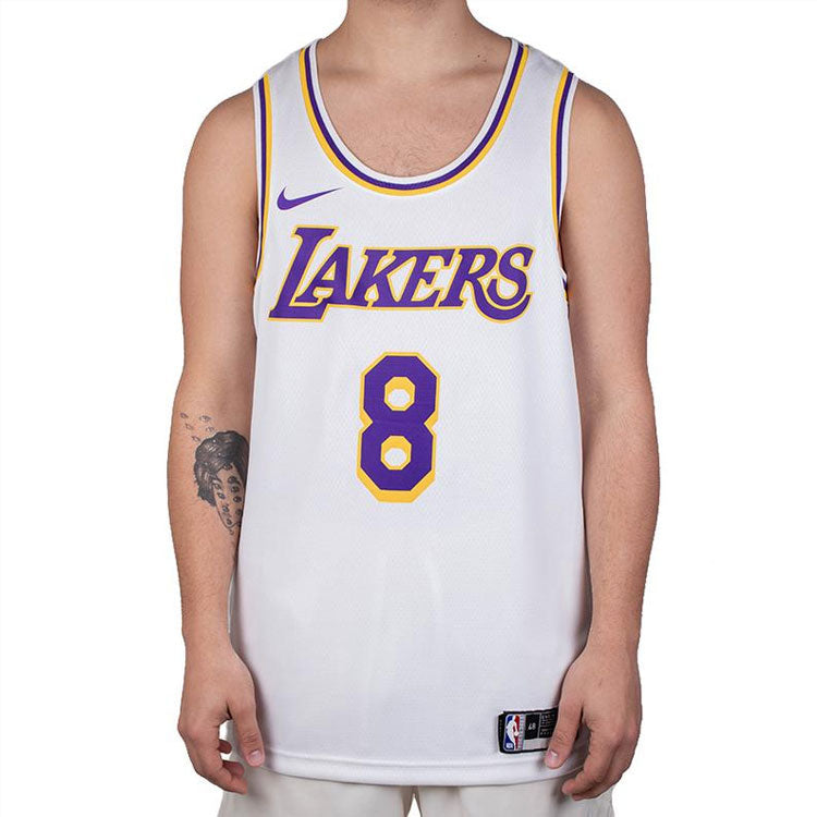 Nike NBA Basketball Sports Jersey Vest SW Fan Edition Lakers Home 8 White CI9503-100