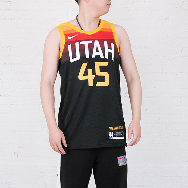 Nike NBA Dri-FIT SW 20-21 Utah Jazz 45 Mitchell City Edition Nike NBA Swingman Jersey Black CN1800-011