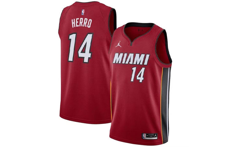 Men’s Nike NBA SW Fan Edition Miami Heat Sports Basketball Jersey/Vest Jersey Red CV9483-608