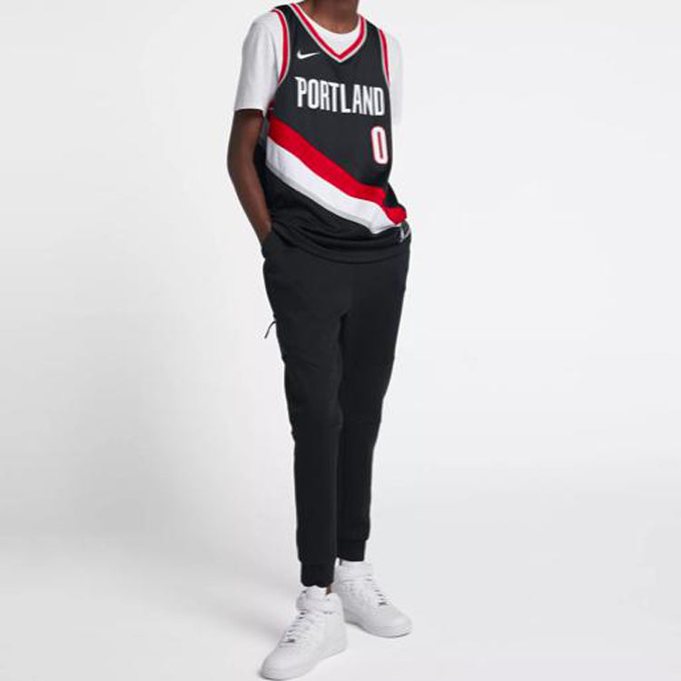 Nike NBA Damian Lillard Icon Edition Swingman Jersey ‘Red Black’ 864505-010
