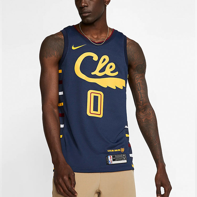 Nike Cle NBA City Edition Swingman T-Shirt Jersey For Men Navy AV4630-420