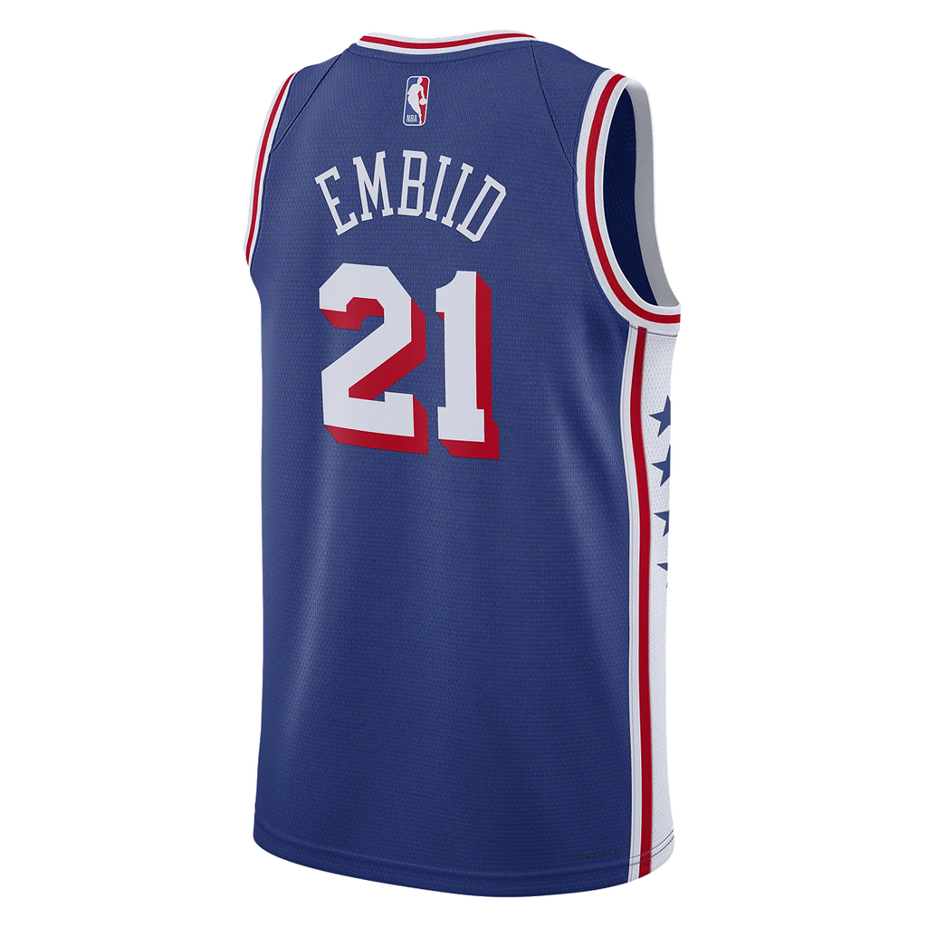 Nike NBA Joel Embiid Philadelphia 76ers 2023/24 Icon Edition Swingman Jersey #21 DX8620-401