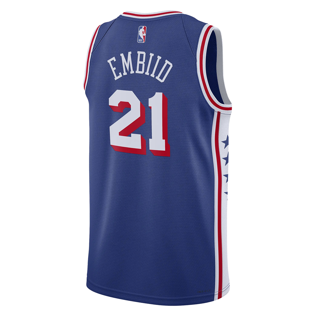 Nike NBA Joel Embiid Philadelphia 76ers 2023/24 Icon Edition Swingman Jersey #21 DX8620-401