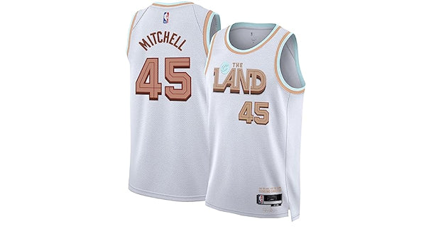 Nike x NBA Donovan Mitchell Cleveland Cavaliers Jerseys ‘White’ DQ0239-100