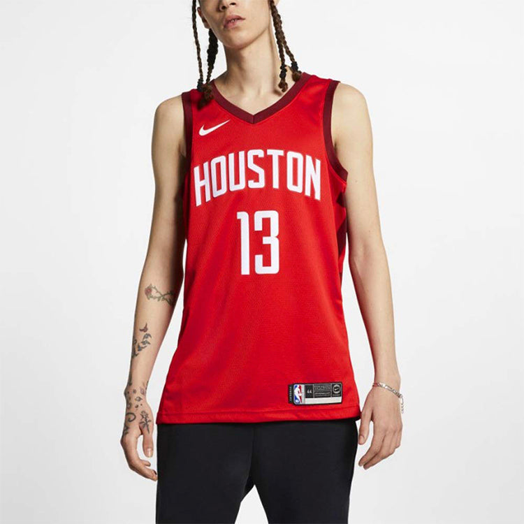 Nike Earned Edition NBA limited Sports Basketball Jersey SW Fan Edition Rockets 13 Red BQ1161-658