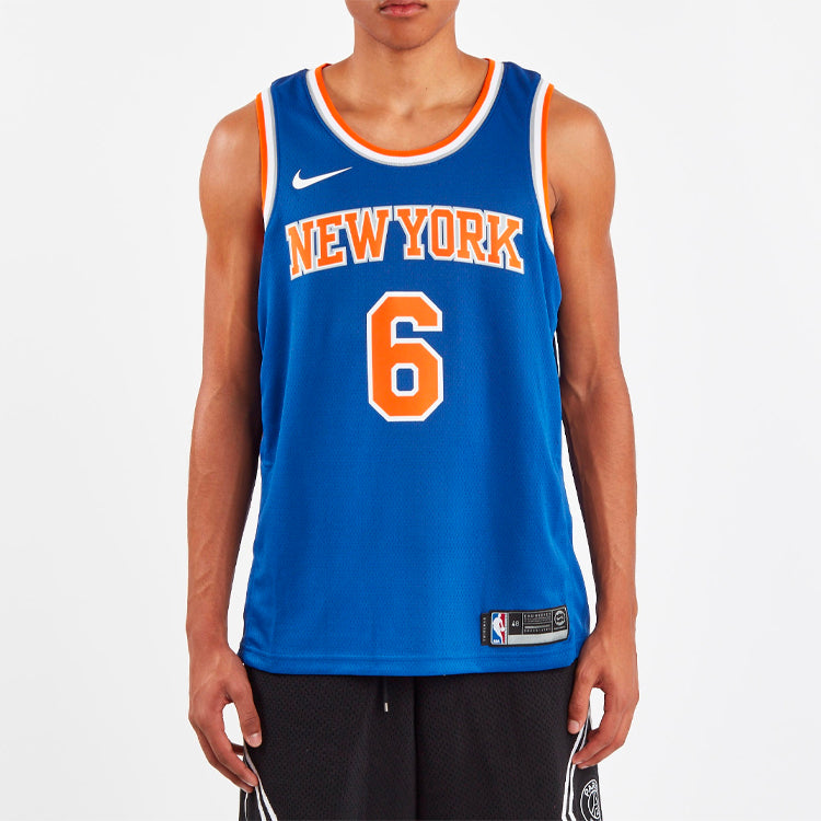 Nike NBA Basketball Icon Edition Swingman Jersey New York Knicks SW Fan Edition 6 Blue 864495-495