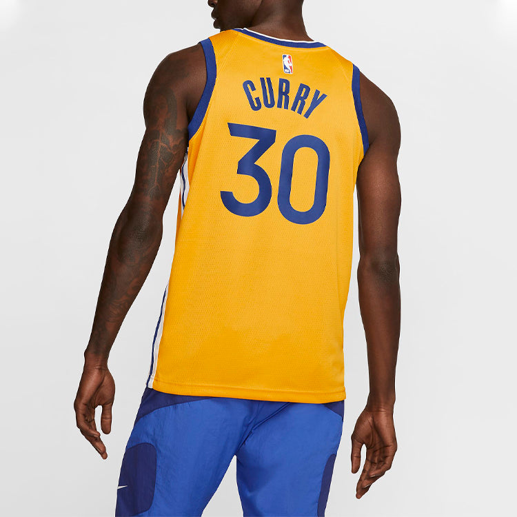 Nike NBA Swingman Jersey SW golden state warriors stephen curry Yellow AT9799-731