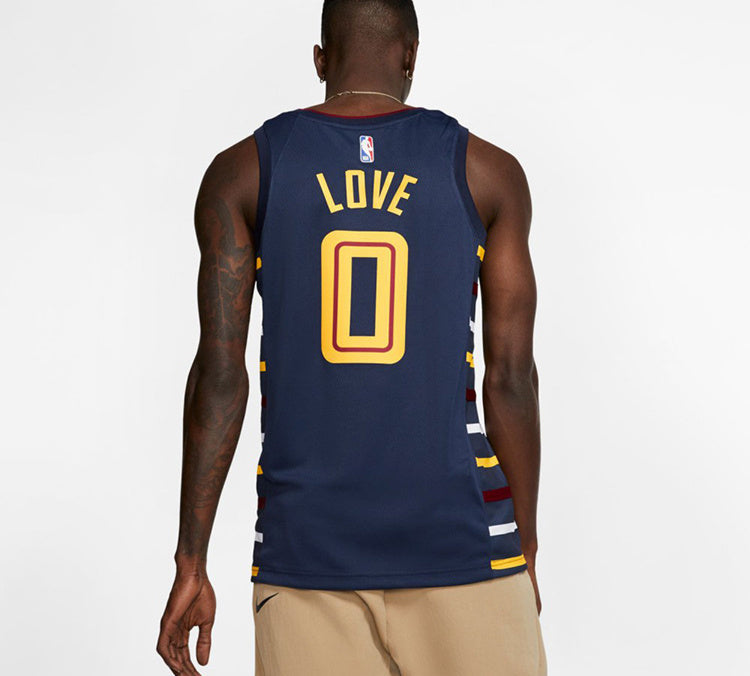Nike Cle NBA City Edition Swingman T-Shirt Jersey For Men Navy AV4630-420