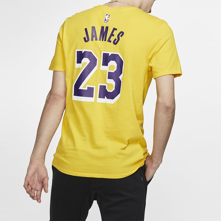 Nike Dri-FIT NBA Jersey Los Angeles Lakers LeBron James Short Sleeve Yellow AR4887-740