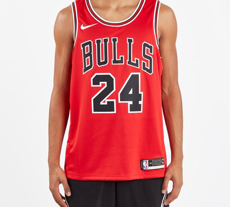 Nike NBA Basketball Jersey SW Fan Edition Chicago Bulls Markkanen 24 Red 864465-664