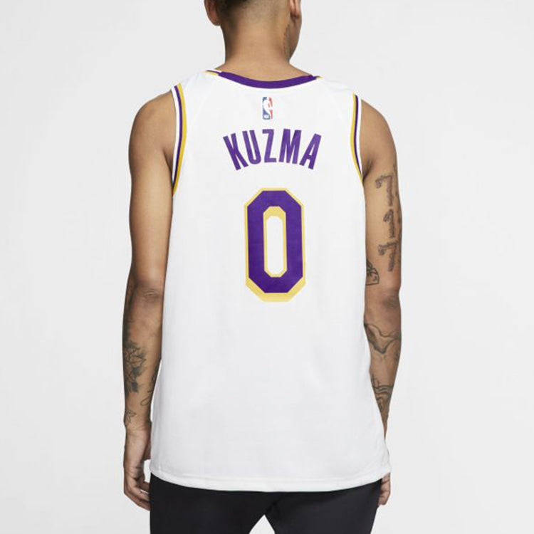 Nike NBA Basketball Jersey/Vest SW Fan Edition Los Angeles Lakers Kuzma 0 Jersey White AA7101-109