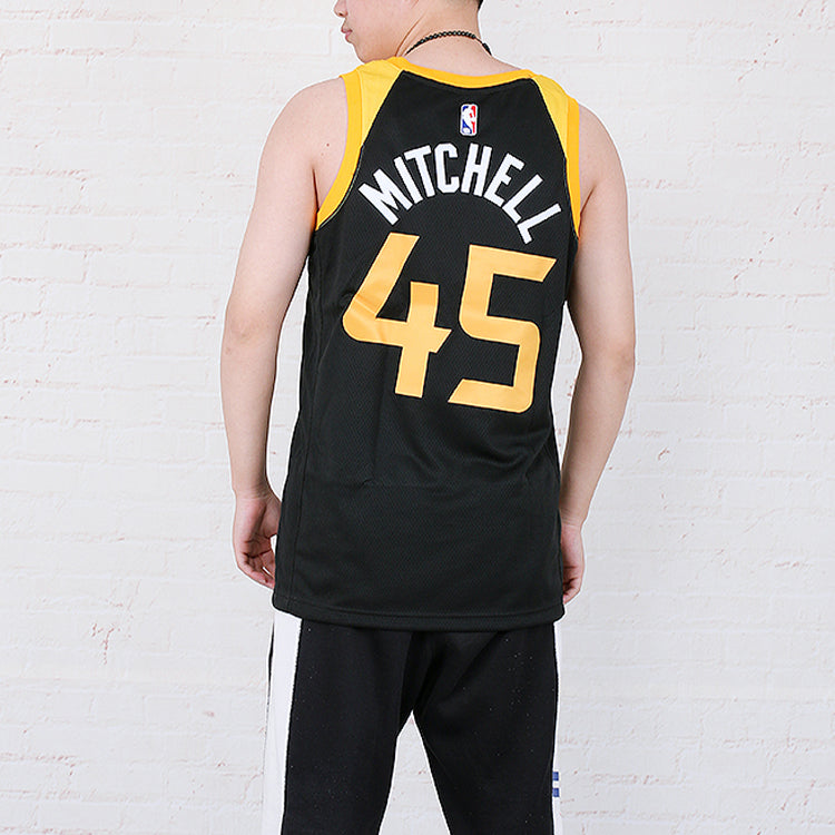 Nike NBA Dri-FIT SW 20-21 Utah Jazz 45 Mitchell City Edition Nike NBA Swingman Jersey Black CN1800-011