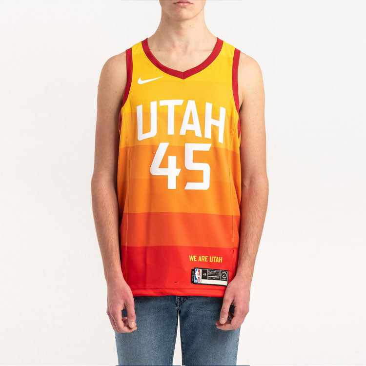 Nike NBA City limited SW Fan Edition 19-20 Season Utah Jazz 4 No. 5 Basketball Jersey/Vest Orange AJ4648-728