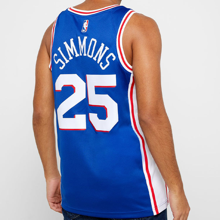 Nike NBA Retro Basketball Jersey/Vest SW Fan Edition Philadelphia 76ers Simmons 2 No. 5 Blue CJ7678-497