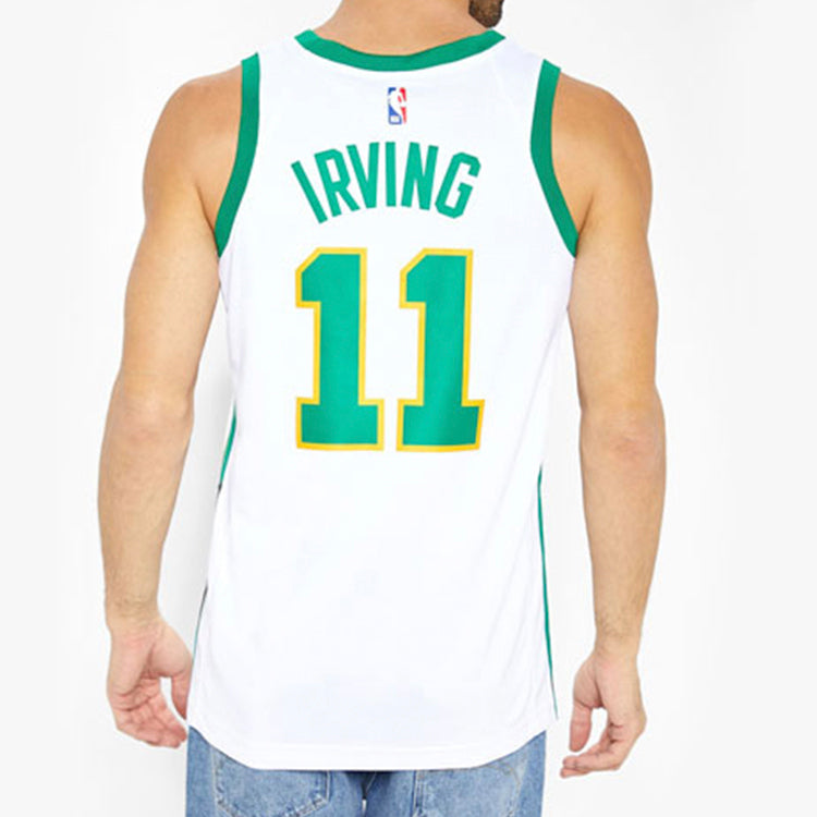 Nike NBA 18-19 Kyrie Irving Basketball Jersey ‘White Green’ AJ4596-101