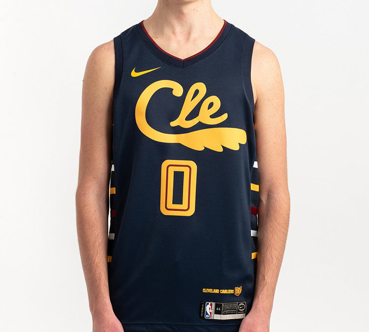 Nike Cle NBA City Edition Swingman T-Shirt Jersey For Men Navy AV4630-420