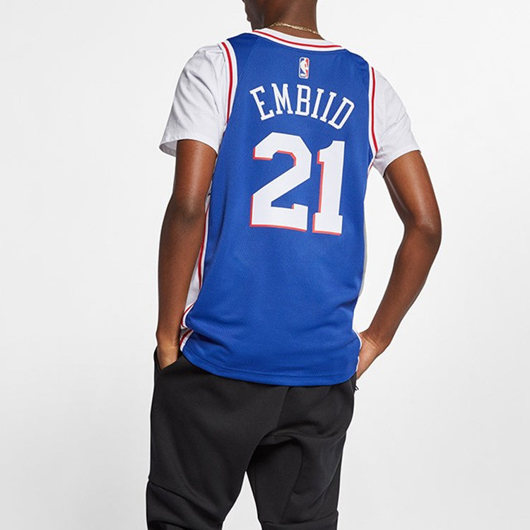 Nike NBA Jersey Basketball Jersey/Vest SW Fan Edition Philadelphia 76ers 21 Team limited Blue 864501-497