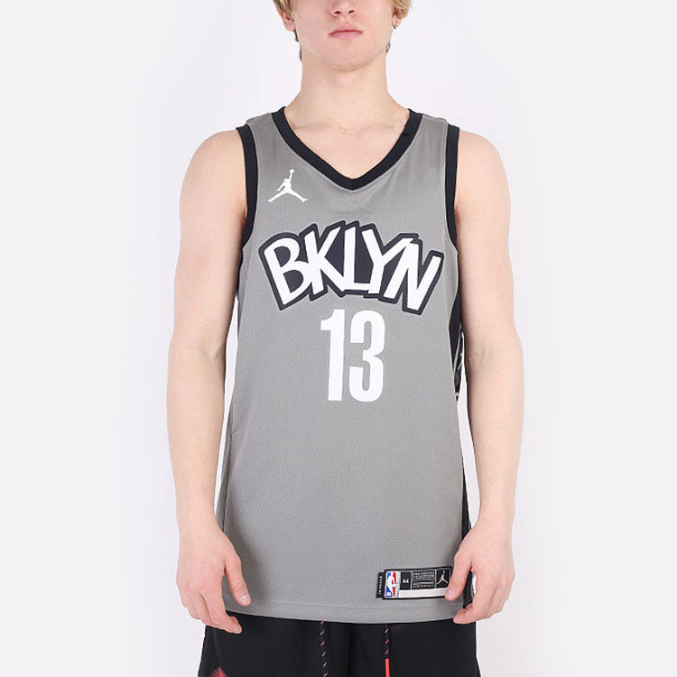 Nike NBA Brooklyn Kevin Durant 20 Basketball Jersey ‘Grey White’ CV9469-002