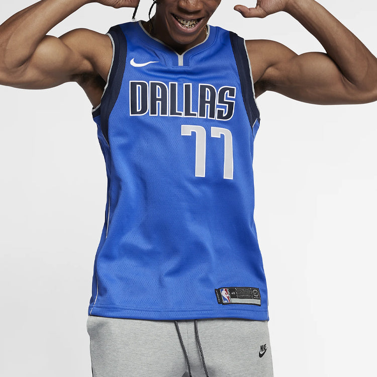 Nike NBA Jersey Luka Doncic Basketball Jersey/Vest SW Fan Edition Team limited Mavericks No. 77 Blue 864469-487