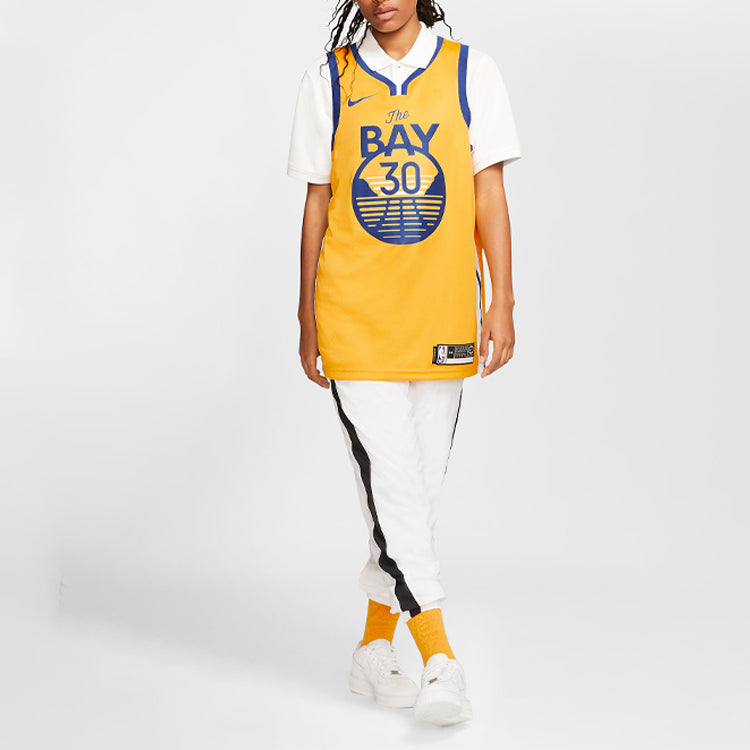 Nike NBA Swingman Jersey SW golden state warriors stephen curry Yellow AT9799-731