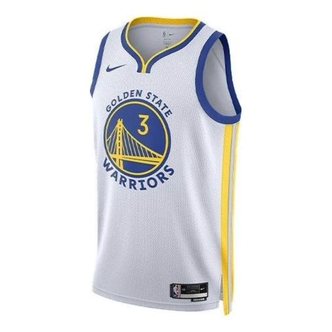 Nike Dri-Fit NBA Golden State Warriors Association Edition 22-23 Jersey ‘White Blue Yellow’ DN2077-106