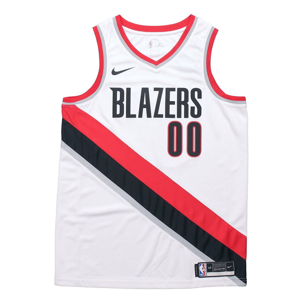 Nike NBA Stripe Quick Dry Basketball Jersey ‘White Black Red’ CW3607-100