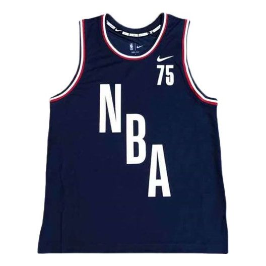 Men’s Nike NBA 75 Anniversary Basketball Training Sports Vest Jersey Blue DB8412-419