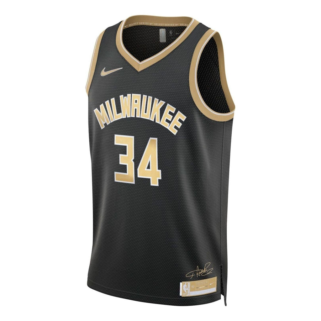 Nike Dri-FIT NBA Giannis Antetokounmpo Milwaukee Bucks 2024 Swingman Jersey ‘Black Gold’ FN5911-053